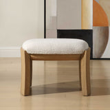 Port White/Woodtone Natural Small Bench - Ornate Home