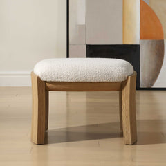 Port White/Woodtone Natural Small Bench - Ornate Home