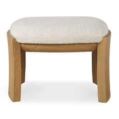 Port White/Woodtone Natural Small Bench - Ornate Home