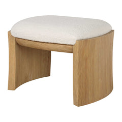 Port White/Woodtone Natural Small Bench - Ornate Home