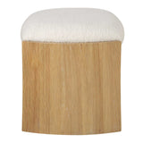 Port White/Woodtone Natural Small Bench - Ornate Home