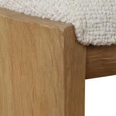 Port White/Woodtone Natural Small Bench - Ornate Home