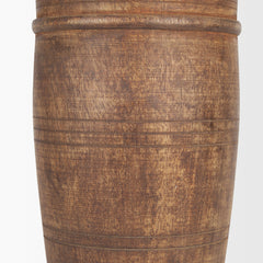 Porta Medium Brown Large Reclaimed Wooden Pot - Ornate Home