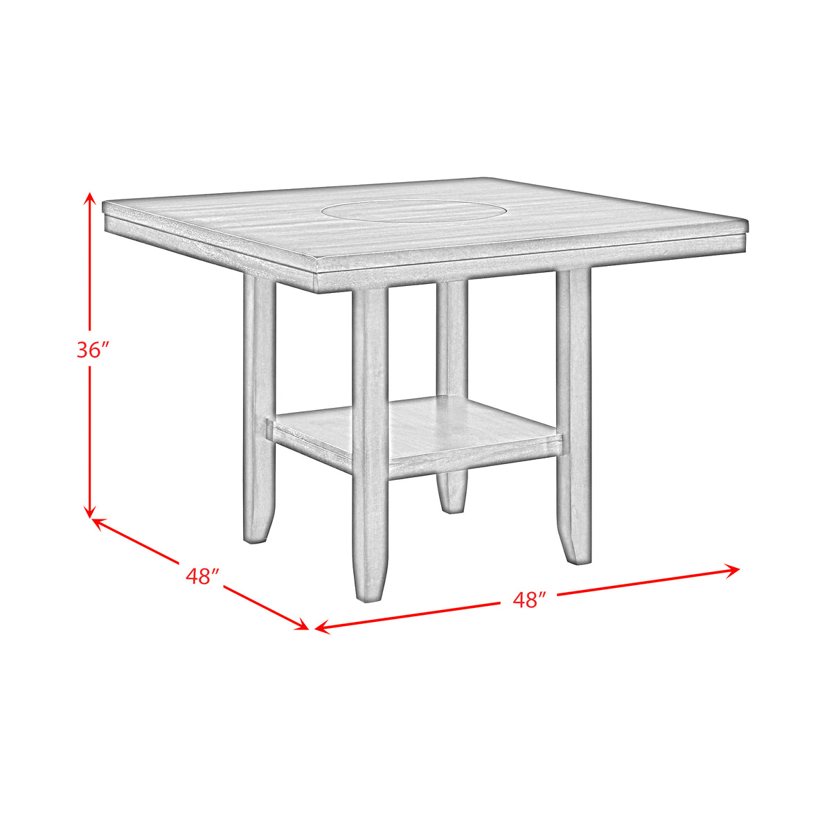 Portage Brown 5-Piece Counter Height Dining Set