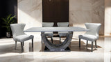 Portanova Chrome Dining Table - Ornate Home