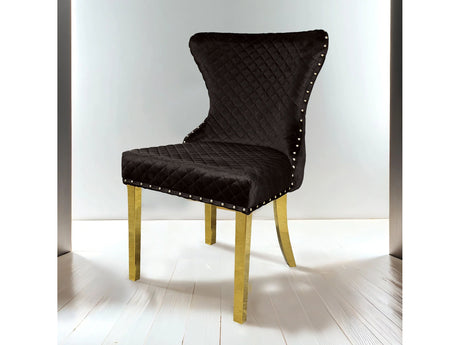 Portanova Gold/Black Chair (Set of 2) - Ornate Home