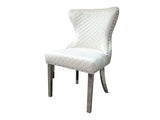 Portanova Silver/White Chair (Set of 2) - Ornate Home