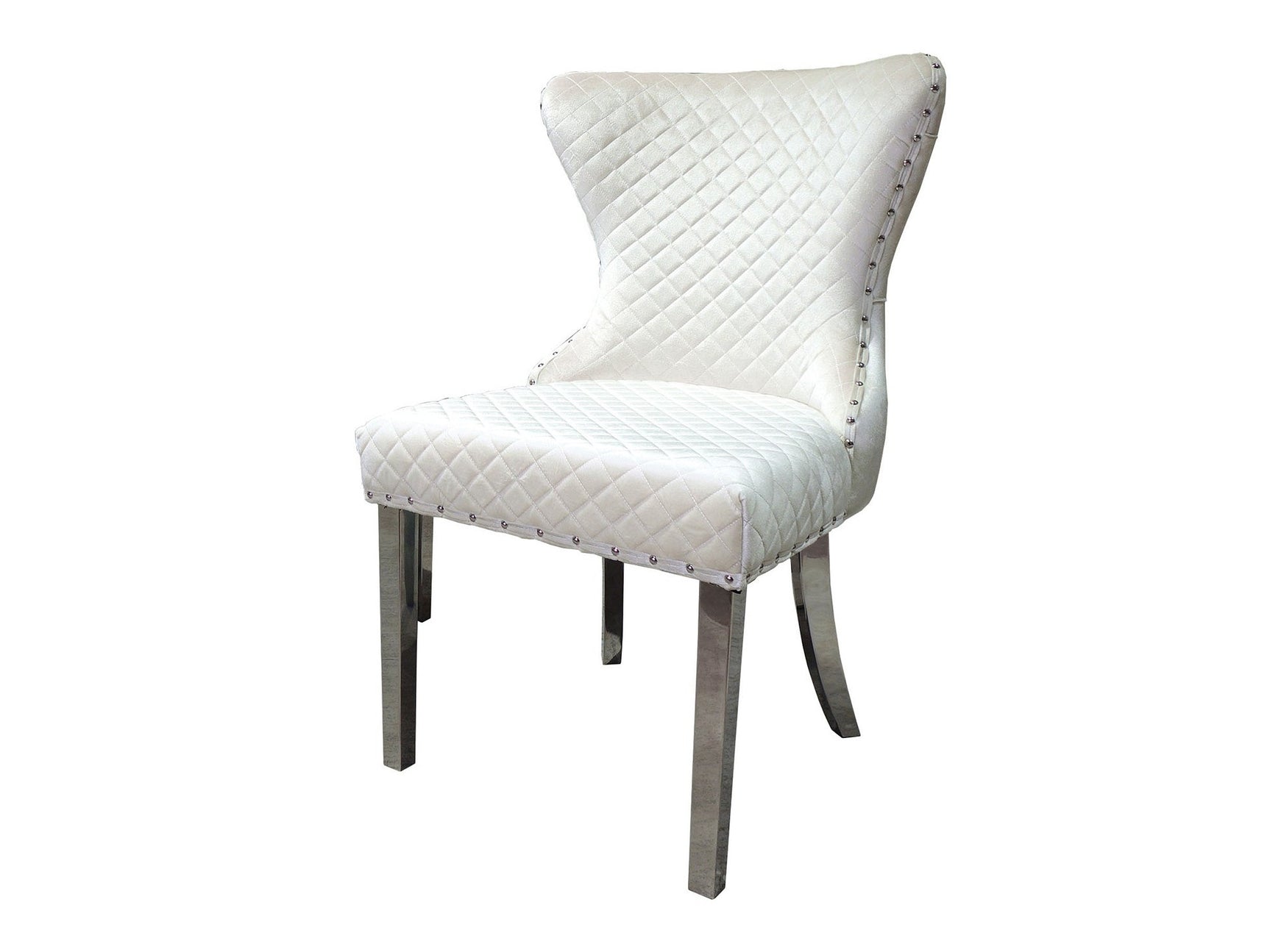 Portanova Silver/White Chair (Set of 2) - Ornate Home