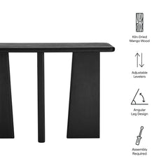 Porter Black 45" Wood Console Table - Ornate Home