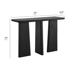 Porter Black 45" Wood Console Table - Ornate Home