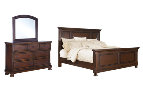 Porter California King Panel Bedroom Set with Dresser and Mirror - Ornate Home