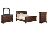 Porter King Panel Bedroom Set with Dresser, Mirror and Chest - Ornate Home
