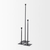 Porter Medium Black Iron Candle Holder - Ornate Home