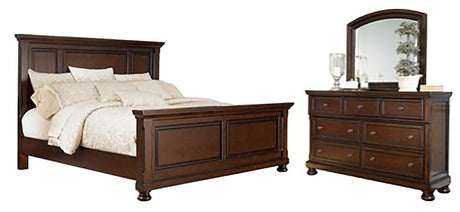 Porter Queen Panel Bedroom Set with Dresser and Mirror - Ornate Home