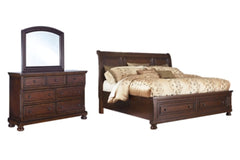 Porter Queen Sleigh Bedroom Set with Dresser and Mirror - Ornate Home