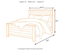 Porter Rustic Brown California King Panel Bed - Ornate Home
