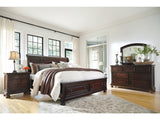 Porter Rustic Brown California King Sleigh Bedroom Set with Dresser, Mirror and Nightstand (Online Special Price) - Ornate Home