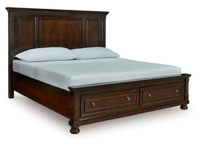 Porter Rustic Brown King Panel Storage Bed - Ornate Home