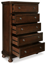 Porter Rustic Brown King Sleigh Bedroom Set with Dresser, Mirror, Chest and Nightstand (Online Special Price) - Ornate Home