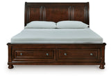 Porter Rustic Brown King Sleigh Storage Bed (Online Special Price) - Ornate Home