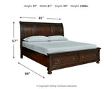 Porter Rustic Brown King Sleigh Storage Bedroom Set with Dresser and Mirror (Online Special Price) - Ornate Home