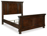 Porter Rustic Brown Queen Panel Bed, Dresser, Mirror and 2 Nightstands - Ornate Home