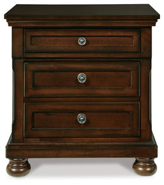 Porter Rustic Brown Queen Panel Bed, Dresser, Mirror and 2 Nightstands - Ornate Home