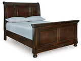 Porter Rustic Brown Queen Sleigh Bed - Ornate Home