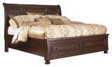 Porter Rustic Brown Queen Sleigh Storage Bedroom Set with Dresser, Mirror, Chest, and 2 Nightstands (Online Special Price) - Ornate Home
