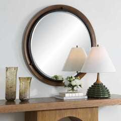 Porthole Bronze Round Mirror - Ornate Home