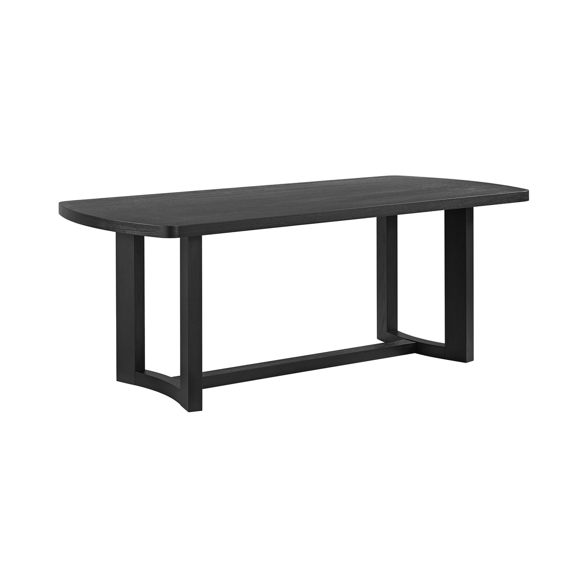 Portland Black 5-Piece Standard Height Dining Set with Rectangular Table & Four Chairs - Ornate Home