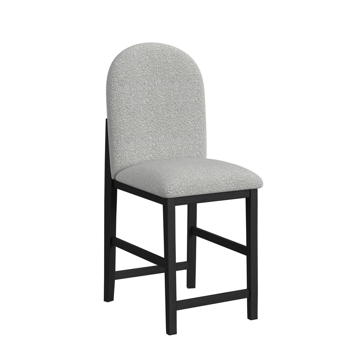 Portland Black/Grey Round Back Barstool (Set of 2) - Ornate Home