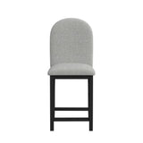 Portland Black/Grey Round Back Barstool (Set of 2) - Ornate Home