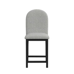 Portland Black/Grey Round Back Barstool (Set of 2) - Ornate Home