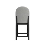 Portland Black/Grey Round Back Barstool (Set of 2) - Ornate Home