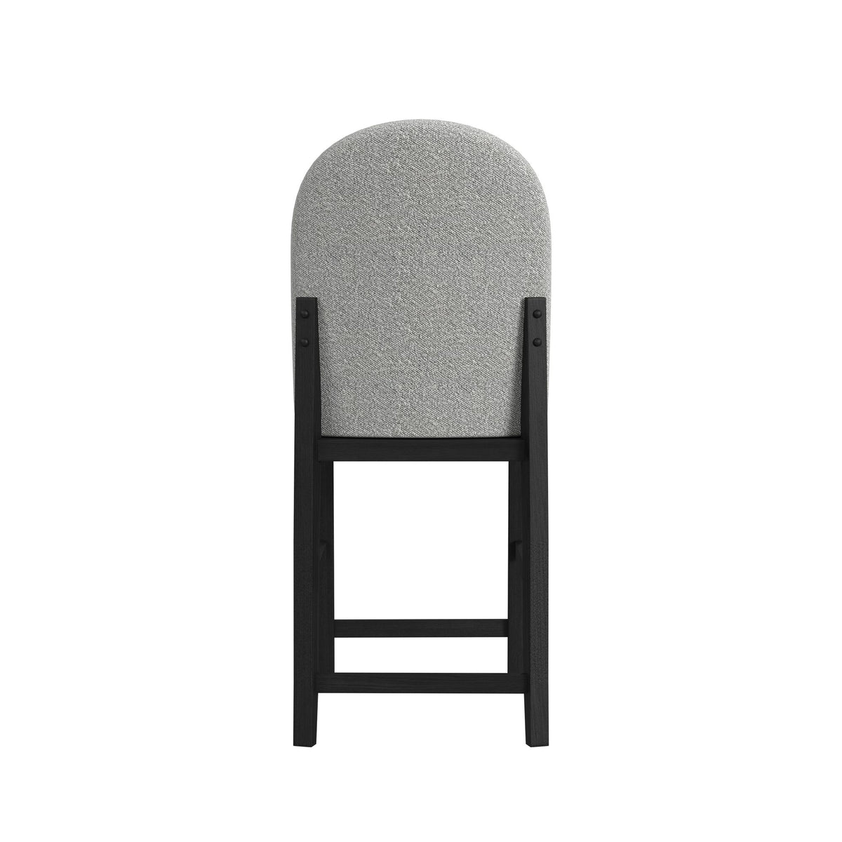 Portland Black/Grey Round Back Barstool (Set of 2) - Ornate Home