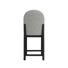 Portland Black/Grey Round Back Barstool (Set of 2) - Ornate Home