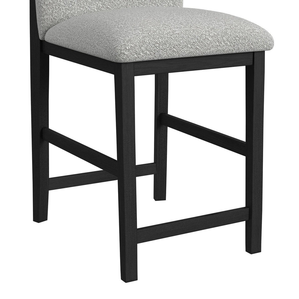 Portland Black/Grey Round Back Barstool (Set of 2) - Ornate Home