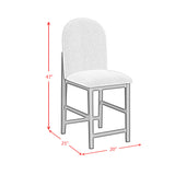 Portland Black/Grey Round Back Barstool (Set of 2) - Ornate Home
