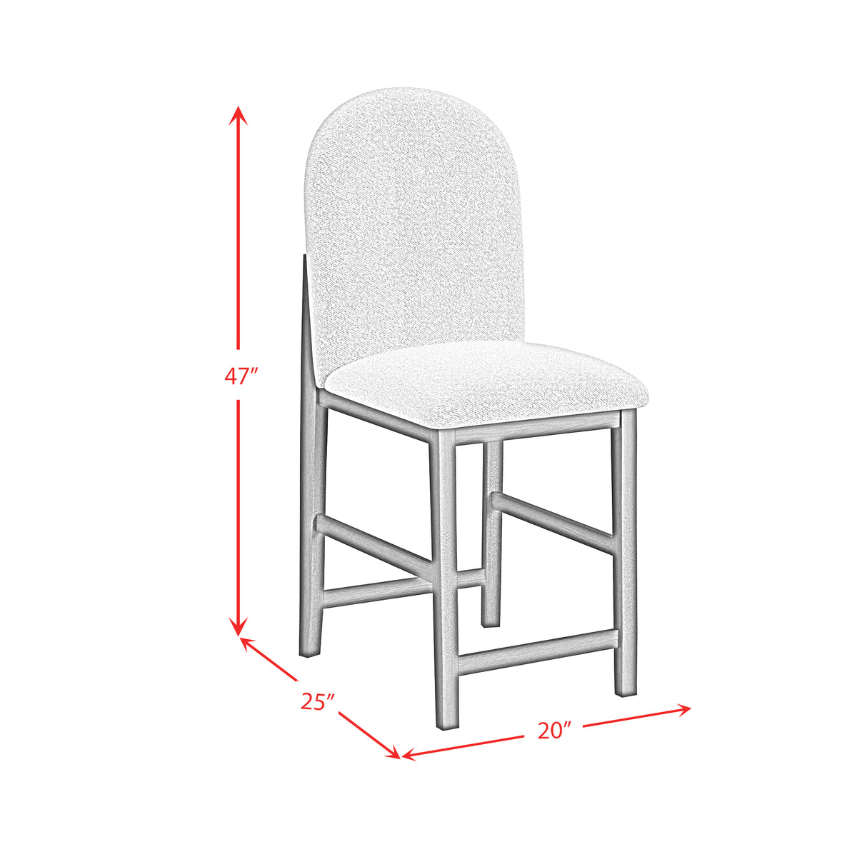 Portland Black/Grey Round Back Barstool (Set of 2) - Ornate Home