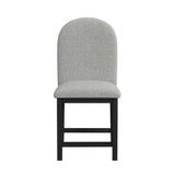 Portland Black/Grey Round Back Counter Stool (Set of 2) - Ornate Home