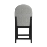 Portland Black/Grey Round Back Counter Stool (Set of 2) - Ornate Home