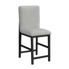 Portland Black/Grey Square Back Barstool (Set of 2) - Ornate Home
