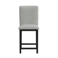 Portland Black/Grey Square Back Barstool (Set of 2) - Ornate Home