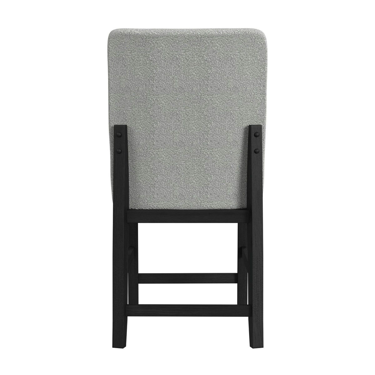 Portland Black/Grey Square Back Counter Stool (Set of 2) - Ornate Home