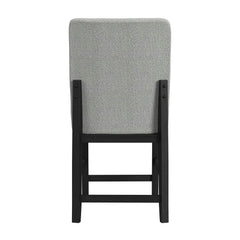 Portland Black/Grey Square Back Counter Stool (Set of 2) - Ornate Home