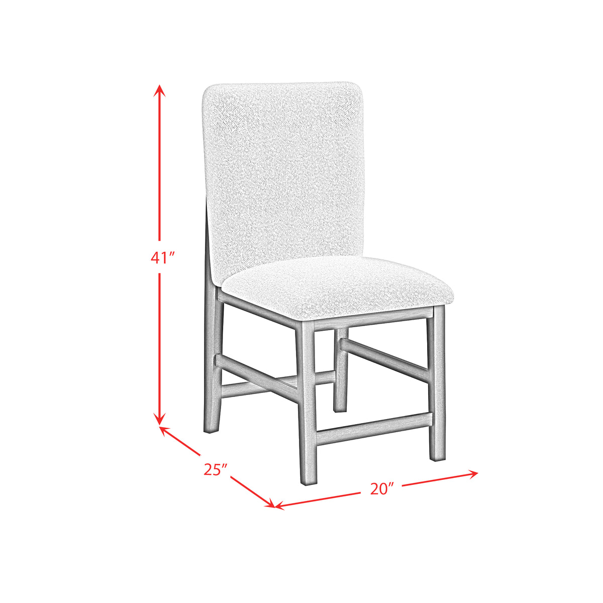 Portland Black/Grey Square Back Counter Stool (Set of 2) - Ornate Home