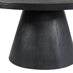 Portland Black Round Coffee Table - Ornate Home