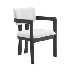 Portland Black/Snow White Arm Chair (Set of 2) - Ornate Home