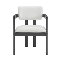 Portland Black/Snow White Arm Chair (Set of 2) - Ornate Home